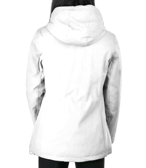Yes Zee White Polyester Jackets & Coat